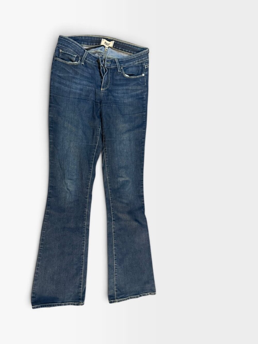 Paige Flare Jeans Size 27 Medium Wash Denim